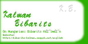 kalman bibarits business card